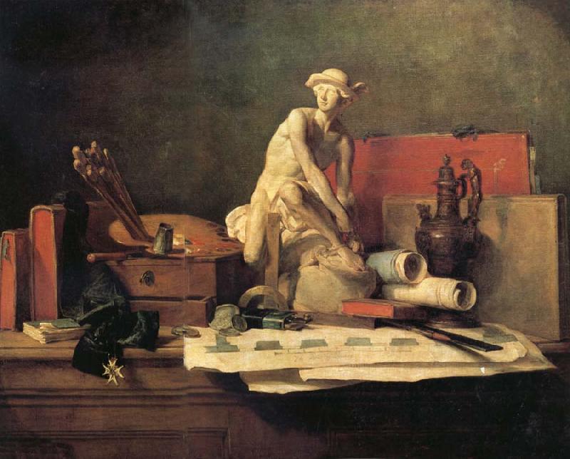 Jean Baptiste Simeon Chardin Still Life with the Attributes of the Arts Germany oil painting art